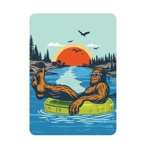 Wilcor Bigfoot Floats Premium Poker Playing Cards Sasquatch camping vacation